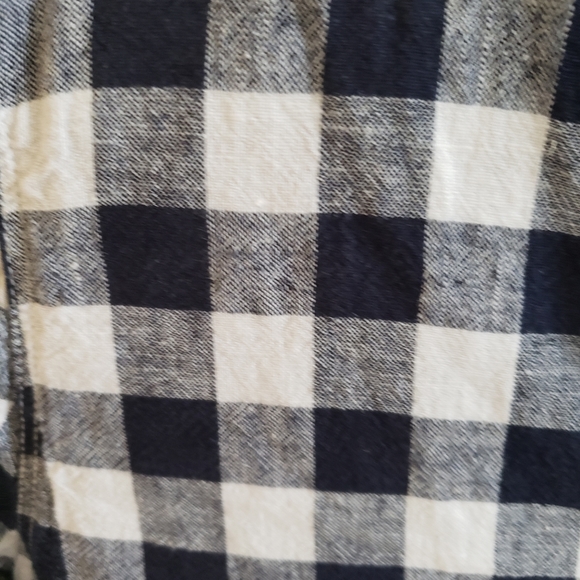 Old Navy blue/white plaid button down tunic - Picture 4 of 5